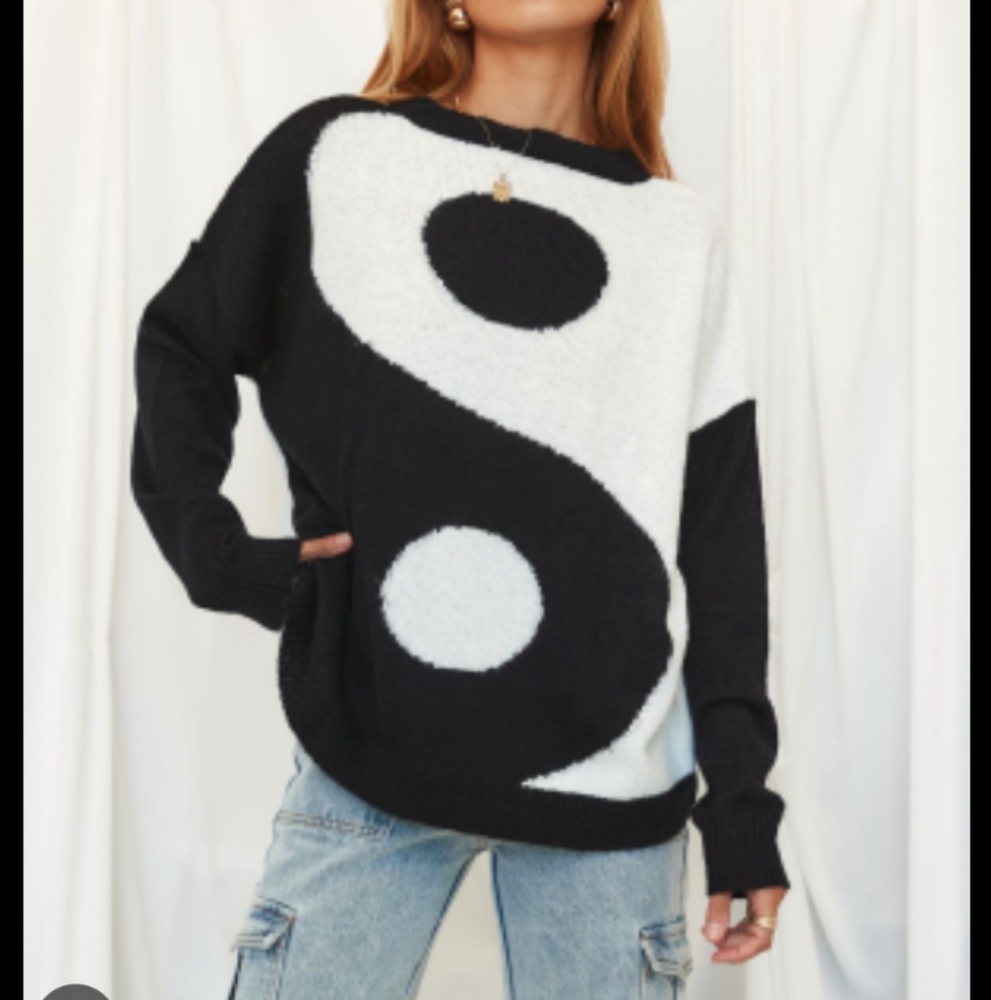 12th Tribe Black and White Sweater